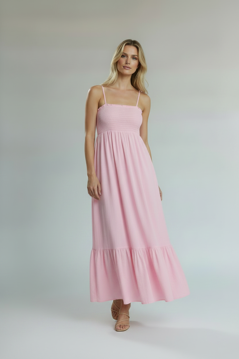 Sukienka baby pink maxi